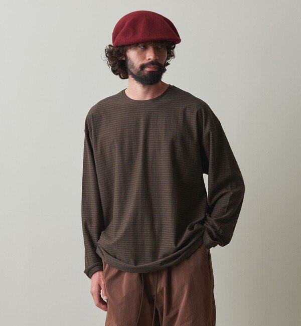 Steven Alan＞ ORGANIC BORDER LONG SLEEVE TEE -LOOSE/カットソー