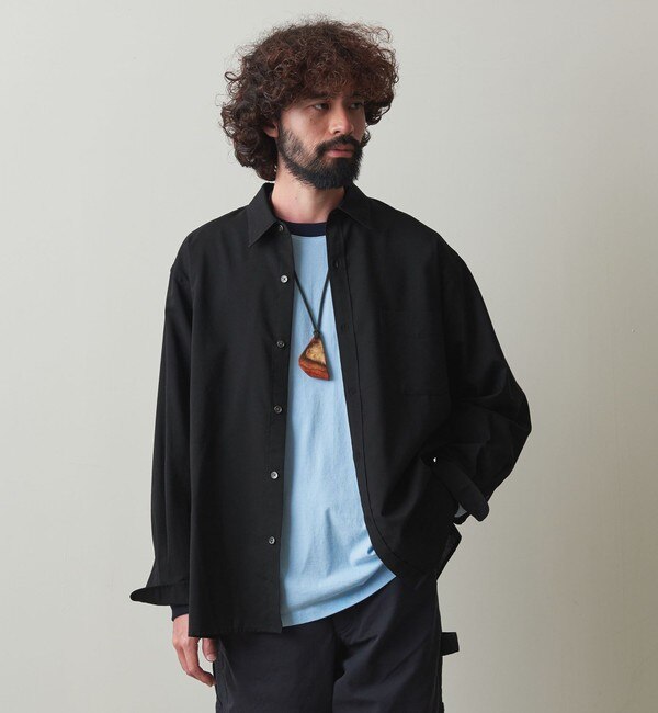 Steven Alan＞ WV/TRO REGULAR COLLAR SHIRT BOX -LOOSE/シャツ