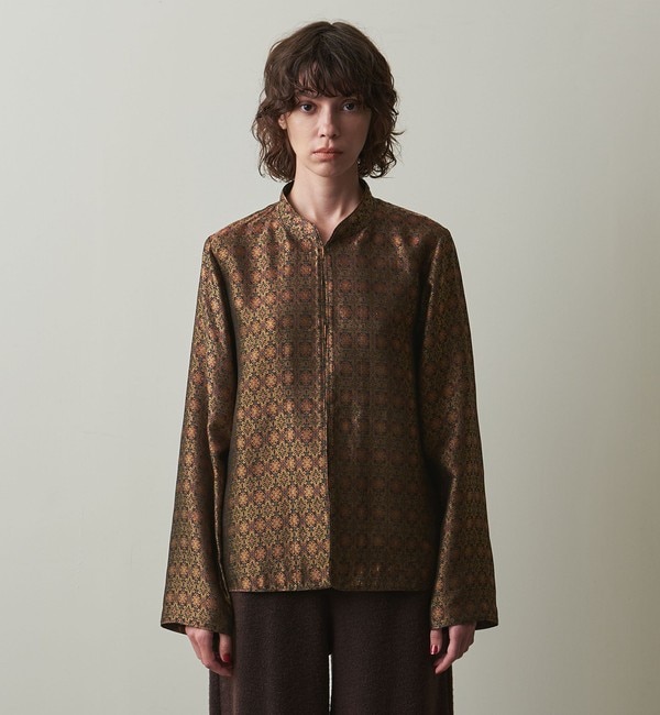 Steven Alan＞CUPRA JACQUARD STAND COLLAR SHIRT/シャツ|BEAUTY&YOUTH