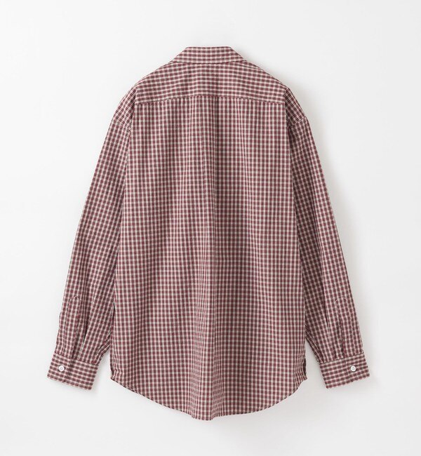 Steven Alan＞ 50/- TYPEWRITER CHECK REVERSE SEAM SHIRT -BOLD