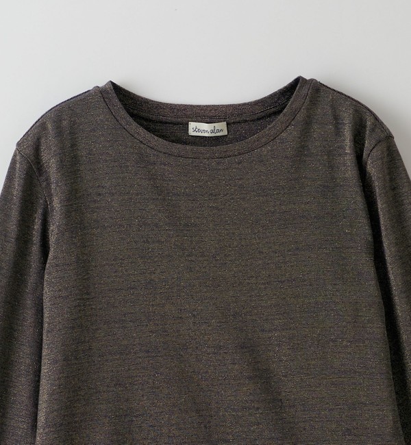 ＜Steven Alan＞LAME JERSEY LONG SLEEVE PULLOVER/カットソー