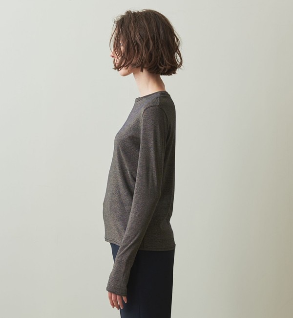 Steven Alan＞LAME JERSEY LONG SLEEVE PULLOVER/カットソー