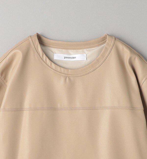 provoke＞フェイクレザー Tシャツ/BEIGE|BEAUTY&YOUTH UNITED ARROWS