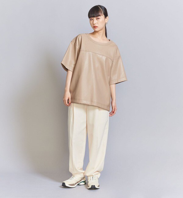 provoke＞フェイクレザー Tシャツ/BEIGE|BEAUTY&YOUTH UNITED ARROWS