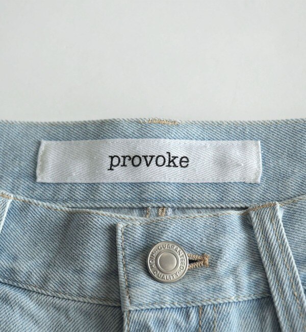 provoke＞デニム×フェイクレザー パンツ/BEIGE|BEAUTY&YOUTH UNITED