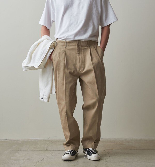 Steven Alan＞ STRC DRILL 2PLEATED PANTS-BOLD/パンツ|BEAUTY&YOUTH