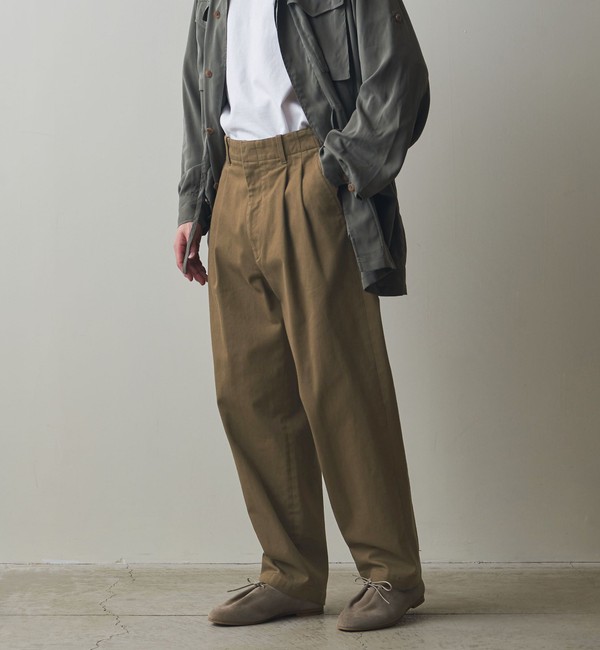 Steven Alan＞ STRC DRILL 2PLEATED PANTS-BOLD/パンツ|BEAUTY&YOUTH