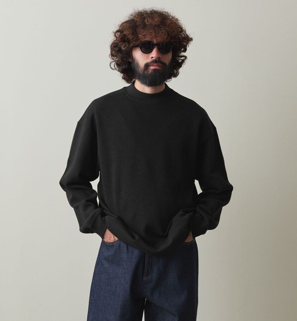 Steven Alan＞ W/F MOCK NECK LONG SLEEVE TEE -BOX/カットソー