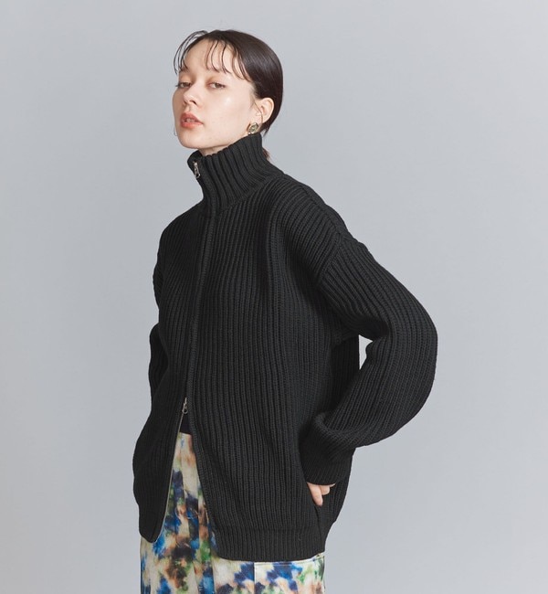 OLDDERBY KNITWEAR＞リブニット ジップ カーディガン|BEAUTY&YOUTH