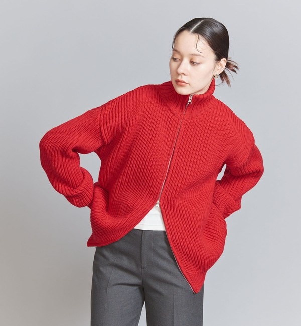 OLDDERBY KNITWEAR＞リブニット ジップ カーディガン|BEAUTY&YOUTH