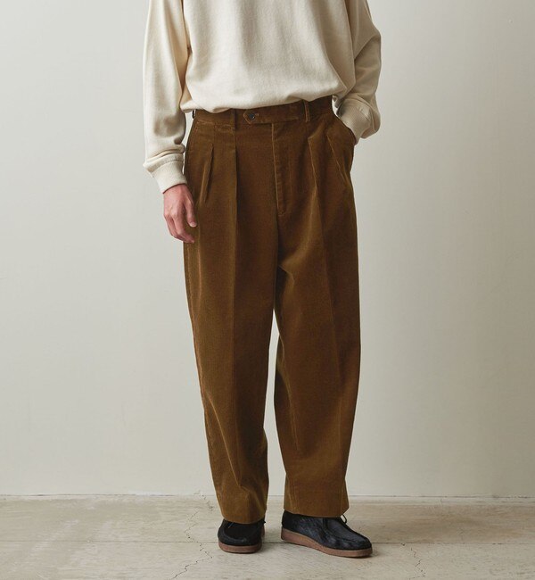 Steven Alan＞ BIO CORDUROY IN2PLEATED DRESS TROUSERS/パンツ ...