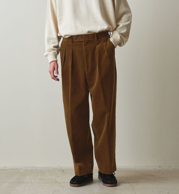 Steven Alan＞ BIO CORDUROY IN2PLEATED DRESS TROUSERS/パンツ