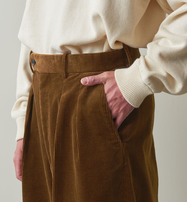 Steven Alan＞ BIO CORDUROY IN2PLEATED DRESS TROUSERS/パンツ