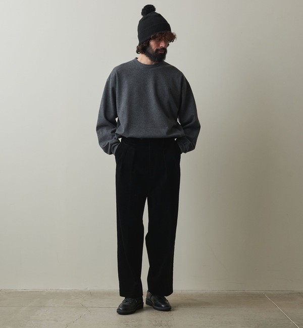 Steven Alan＞ MILLED MERINO WOOL LONG SLEEVE CUT SEW/カットソー