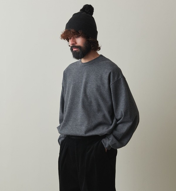 Steven Alan＞ MILLED MERINO WOOL LONG SLEEVE CUT SEW/カットソー