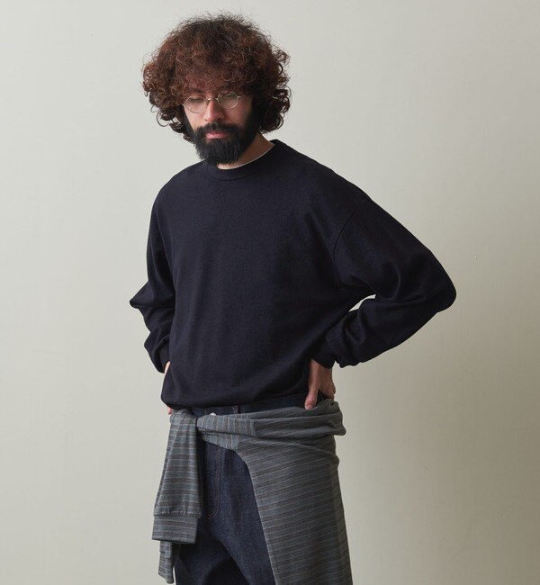 Steven Alan＞ MILLED MERINO WOOL LONG SLEEVE CUT SEW/カットソー