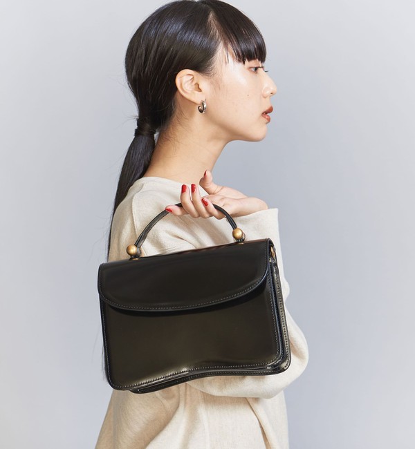 ＜ETTE＞レザー COSME スクエアバッグ -2WAY-