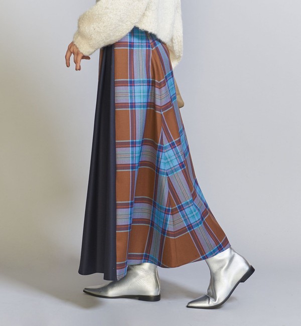 39NEILofDUBLINUNITED ARROWS　フリンジキルトプリーツスカート