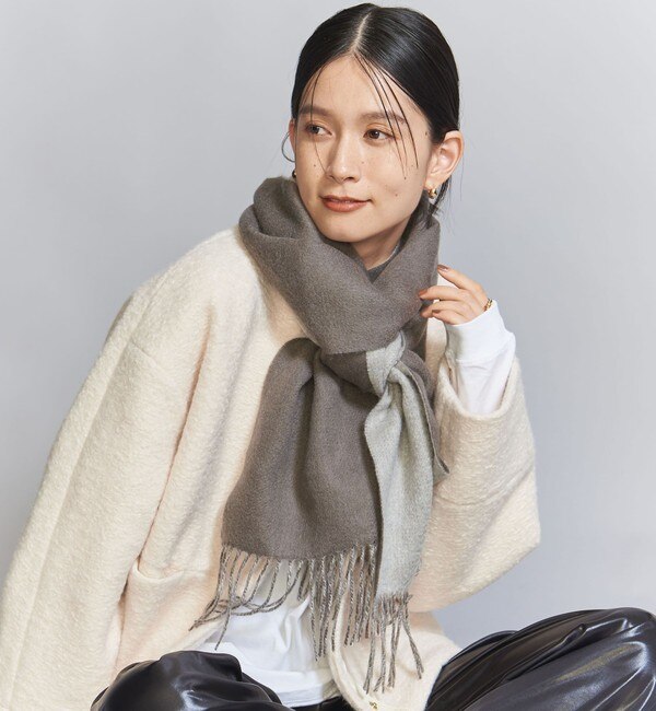 【別注】＜Eds Cashmere＞カシミヤ リバーシブル マフラー