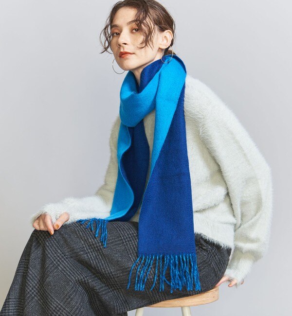 【別注】＜Eds Cashmere＞カシミヤ リバーシブル マフラー