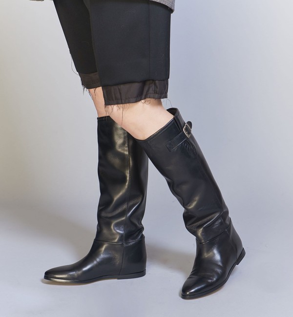 日本の公式オンライン ロングブーツ 黒色 銀座かねまつ 25.5cm 使用品