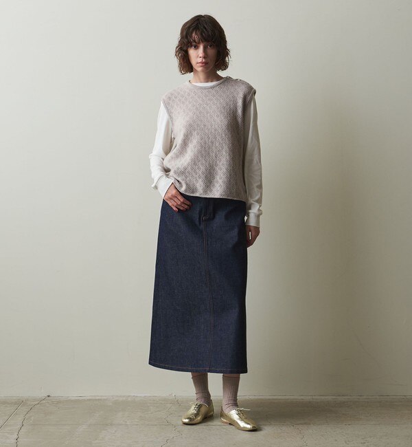 Steven Alan＞EYELET DOCKING KNIT VEST/ベスト|BEAUTY&YOUTH UNITED