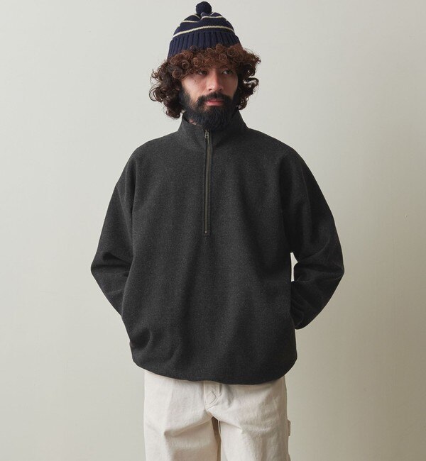 新しいスタイル Steven プル スタンドネック ハーフジップ フリース Alan＞ トップス