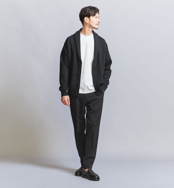 WEB限定 WARDROBE SMART】ウォッシャブル ショールカラー カーディガン