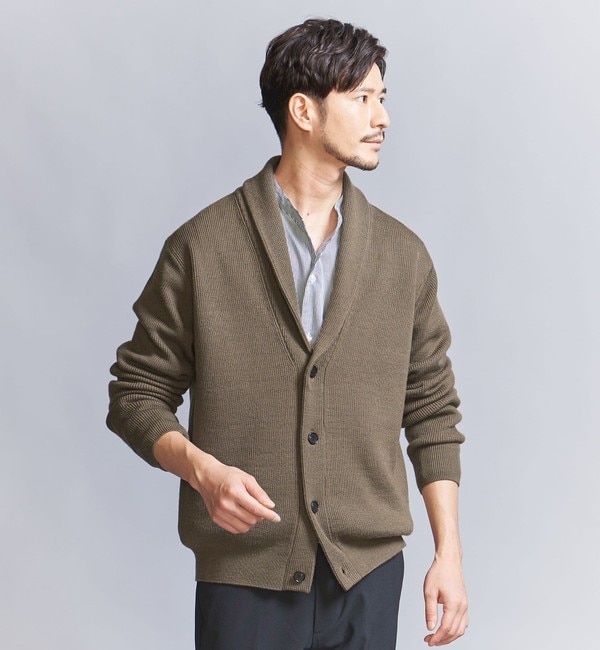 WEB限定 WARDROBE SMART】ウォッシャブル ショールカラー カーディガン