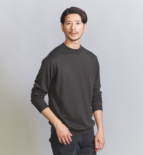 【WEB限定 WARDROBE SMART】マシーンウォッシャブル ウールミックス ジャケット クルーネック