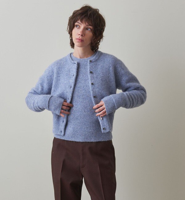Steven Alan>ウール ナイロン モヘヤ ショート カーディガン