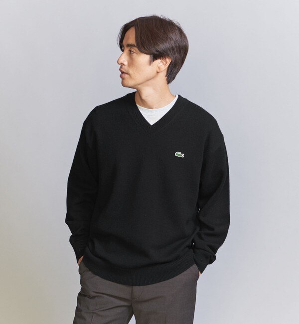 ＜LACOSTE for BEAUTY&YOUTH＞ Vネック ニット