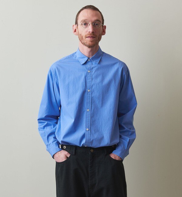 Steven Alan＞ CLLOS TWILL REGULAR COLLAR BOX SHORT SLEEVE SHIRT