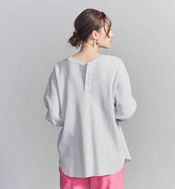 Steven Alan＞ FLP SUP BORDER LONG SLEEVE TEE -LOOSE/カットソー