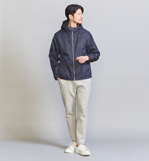 WEB限定 WARDROBE SMART】グロッシー ナイロン フード ブルゾン