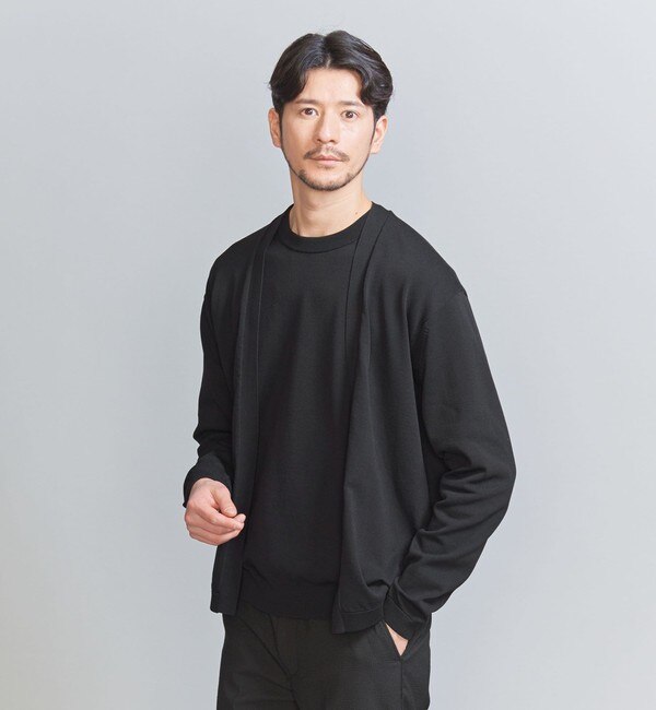 【WEB限定 WARDROBE SMART】KOUKIN ハイゲージ ニット ボタンレス カーディガン