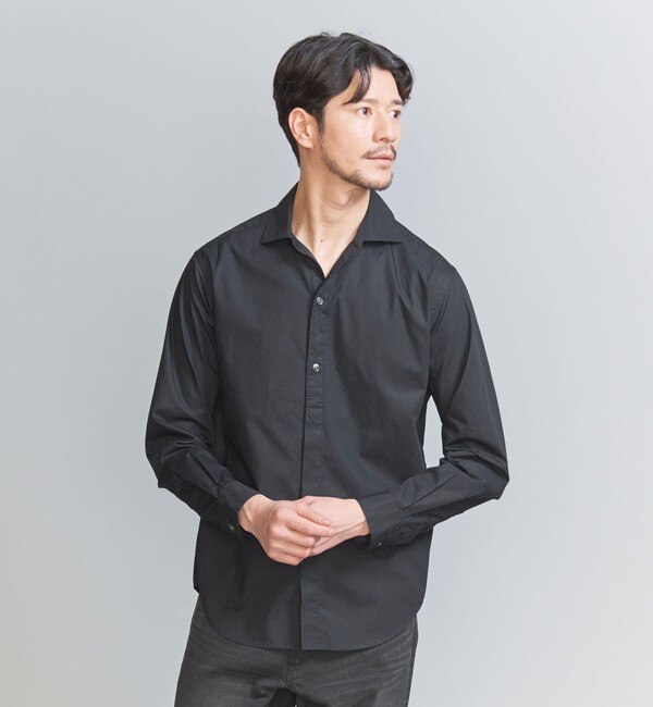 monkey time＞ TR GEORGETTE HALF ZIP SHIRT/ハーフジップシャツ