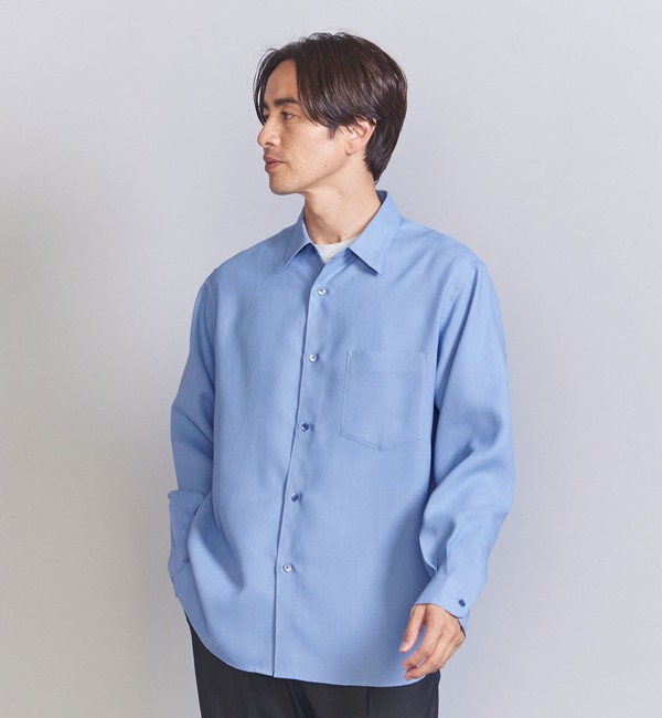 monkey time＞ TR GEORGETTE HALF ZIP SHIRT/ハーフジップシャツ