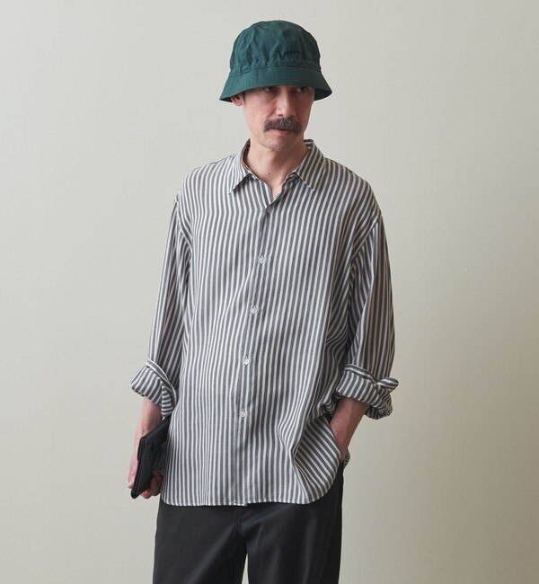 Steven Alan＞ CHAMBRAY REGULAR COLLAR SHORT SLEEVE SHIRT