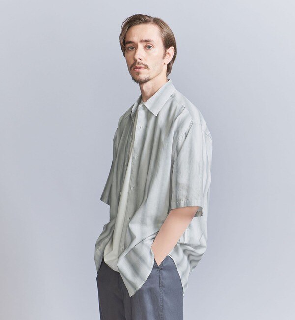 Steven Alan＞ DRAPE TRIPLE-STICH CAMP COLLAR SHIRT/シャツ|BEAUTY&YOUTH UNITED  ARROWS(ビューティーアンドユース ユナイテッドアローズ)の通販｜アイルミネ