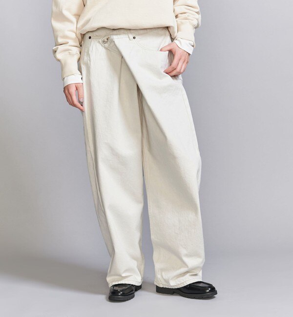 BEAUTY&YOUTH UNITED ARROWS ダメージ ラップワイド デニム