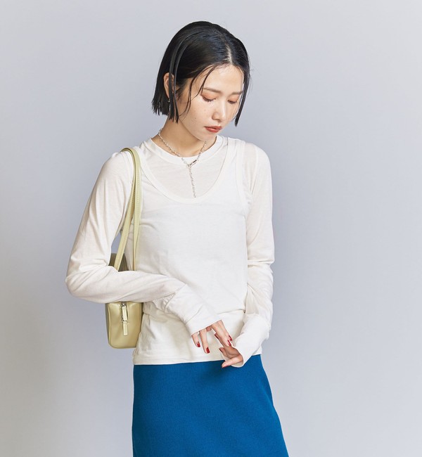 人気 シアー レイヤード カットソー Tシャツ|BEAUTY&YOUTH UNITED トップス