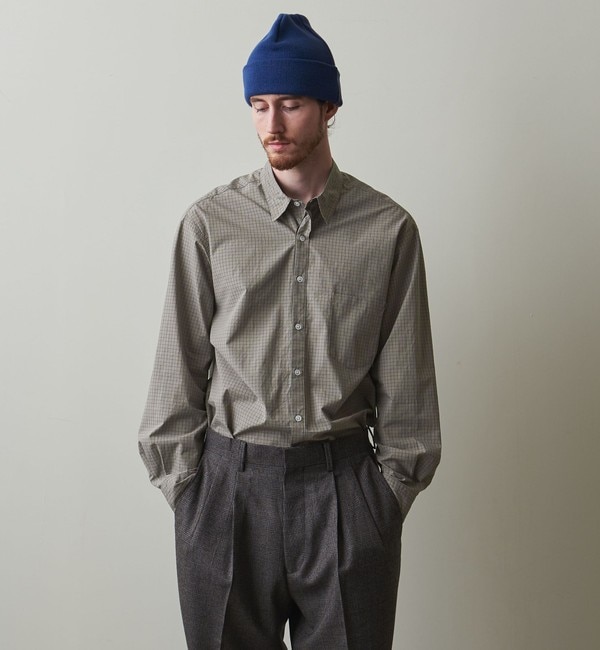 Steven Alan＞ C/W CHECK F/DRESS REGULAR COLLAR SHORT SLEEVE SHIRT-LOOSE/シャツ|BEAUTY&YOUTH  UNITED ARROWS(ビューティーアンドユース ユナイテッドアローズ)の通販｜アイルミネ