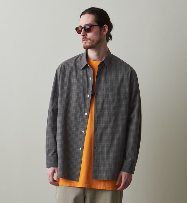 Steven Alan＞ OHMI WORKN REGULAR COLLAR LOOSE SHORT SLEEVE SHIRT/シャツ|BEAUTY&YOUTH  UNITED ARROWS(ビューティーアンドユース ユナイテッドアローズ)の通販｜アイルミネ