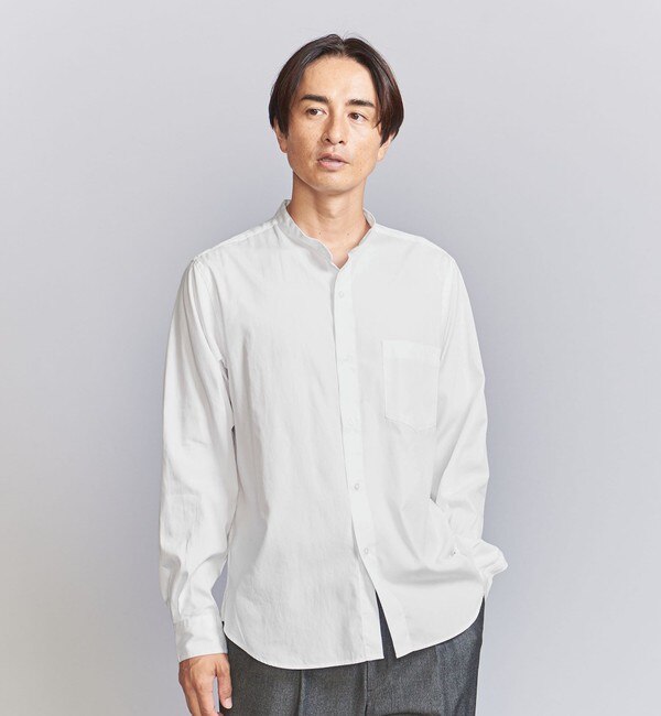 70/2 ブロード バンドカラー リラックスレギュラー シャツ|BEAUTY&YOUTH UNITED ARROWS(ビューティーアンドユース  ユナイテッドアローズ)の通販｜アイルミネ