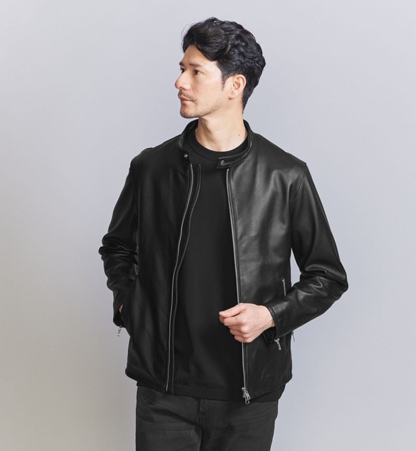 ファッションメンズお薦め|【ビューティーアンドユース　ユナイテッドアローズ/BEAUTY&YOUTH UNITED ARROWS】 【WEB限定 WARDROBE SMART】 シープ シングル ライダースジャケット