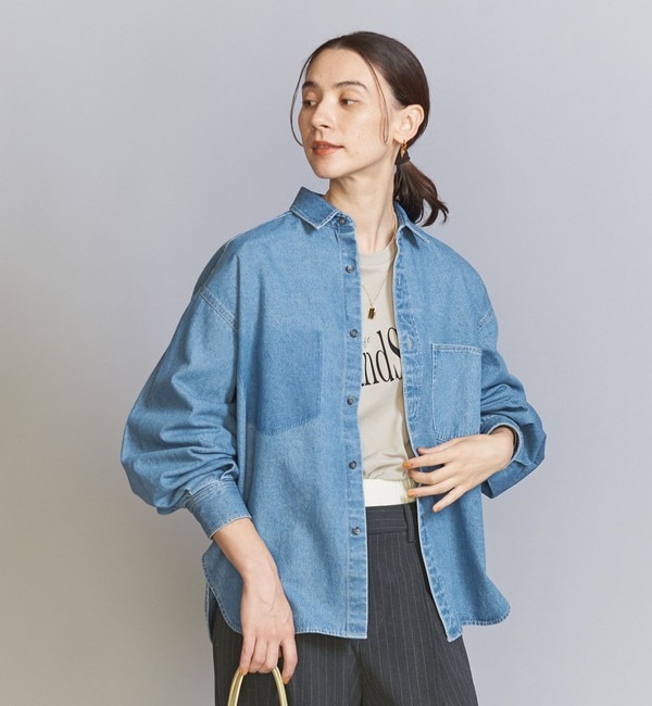 Steven Alan＞CRAPE STRIPE SHIRT/シャツ|BEAUTY&YOUTH UNITED ARROWS(ビューティーアンドユース  ユナイテッドアローズ)の通販｜アイルミネ