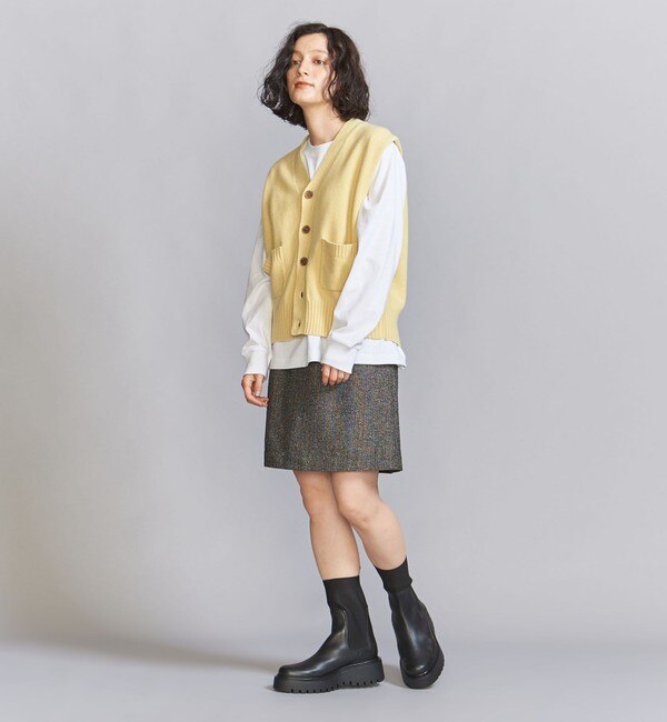 ウールカシミヤ アクア ニットベスト|BEAUTY&YOUTH UNITED