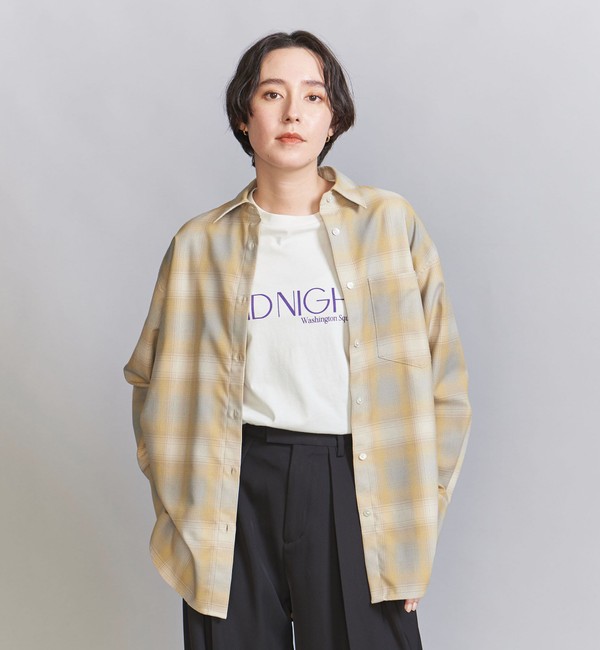 BY∴ ハンドペイント風プリント6分袖シャツ ◇|BEAUTY&YOUTH UNITED ARROWS(ビューティーアンドユース  ユナイテッドアローズ)の通販｜アイルミネ