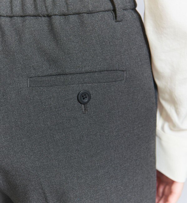 裏起毛バックゴム ストレートパンツ-ウォッシャブル